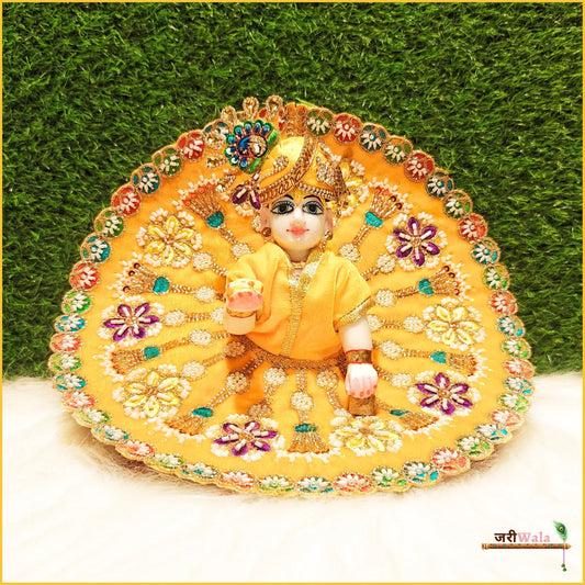 Shaneel Cutdana Moti Work Yellow Laddu Poshak