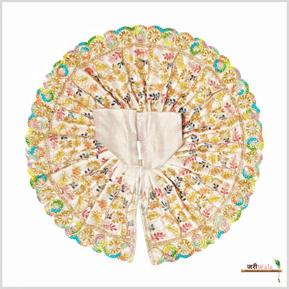 Cotton Thread Cutdana Work Cream Laddu Poshak