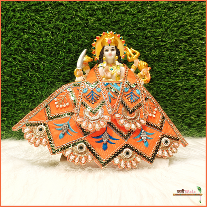 Thread Sitara Moti Work Orange Lehnga Patka