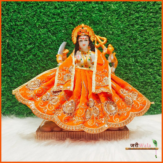 Shaneel Thread Sitara Work Orange Lehnga Patka