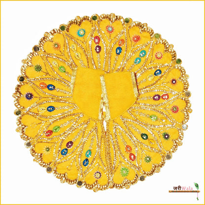 Shaneel Jarkan Stone Work Yellow Laddu Poshak