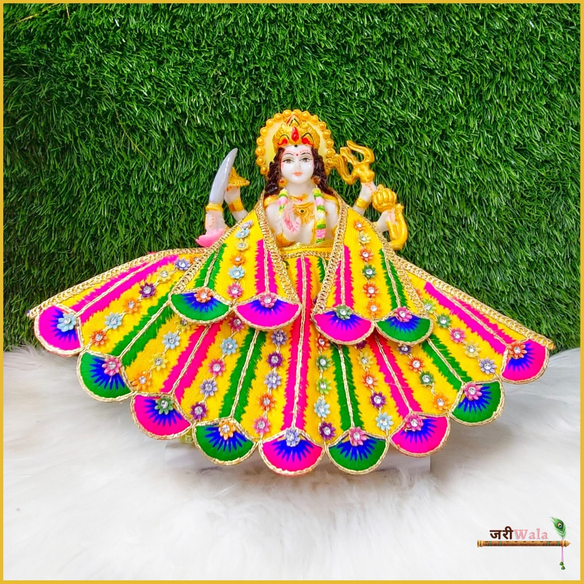 Buy Mata Rani Flower decorated Heavy Dress at best price – MyKanha.com