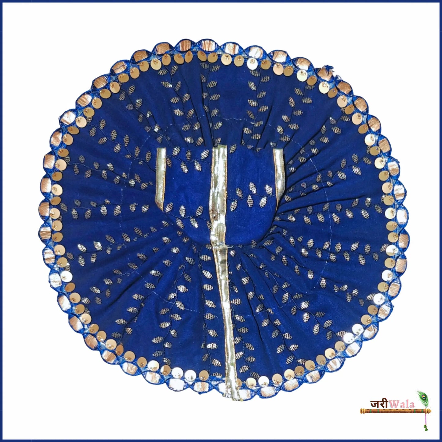 Cotton Thread Sitara Work Blue Laddu Poshak