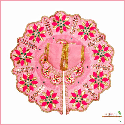 Blended Net Thread Sitara Work Baby Pink Laddu Poshak