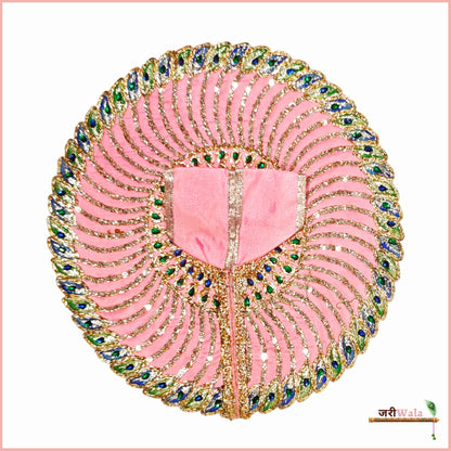 Thread Jarkan Stone Work Baby Pink Laddu Poshak