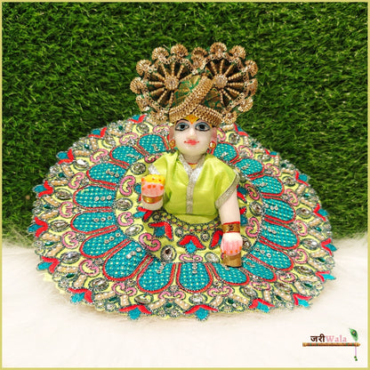 Blended Thread Stone Moti Work Multicolor Laddu Poshak