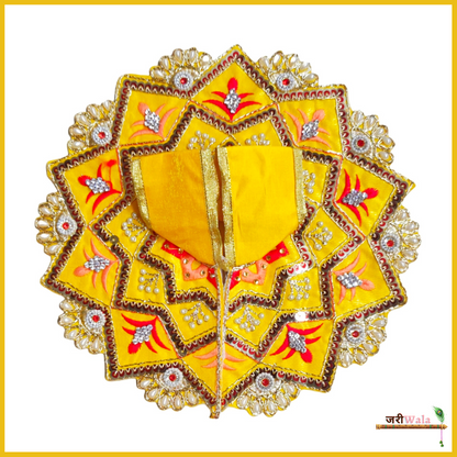 Blended Thread Sitara Stone Work Yellow Poshak