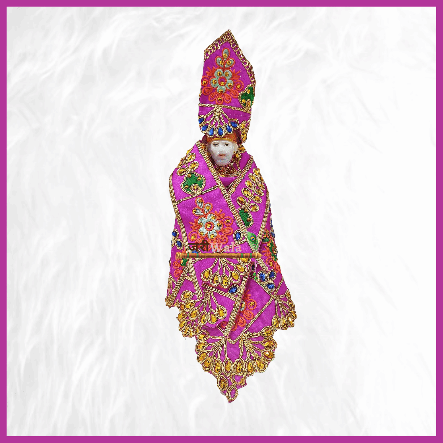 MURLIWALE Handcrafted Sai Baba, Sai Ram Vastra/Poshak/Dress, Made of Silk  Cloth, Combo of 3 Dress and 1 Mala. Dress Size- 8 Inch. : Amazon.in: Home &  Kitchen